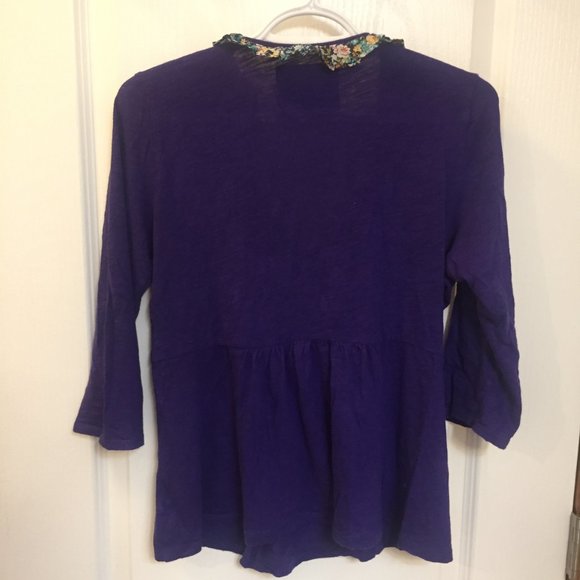 Medium Purple Deletta 3/4 Sleeve Shirt - Picture 2 of 3
